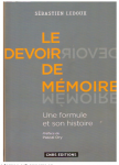 Le devoir de mémoire